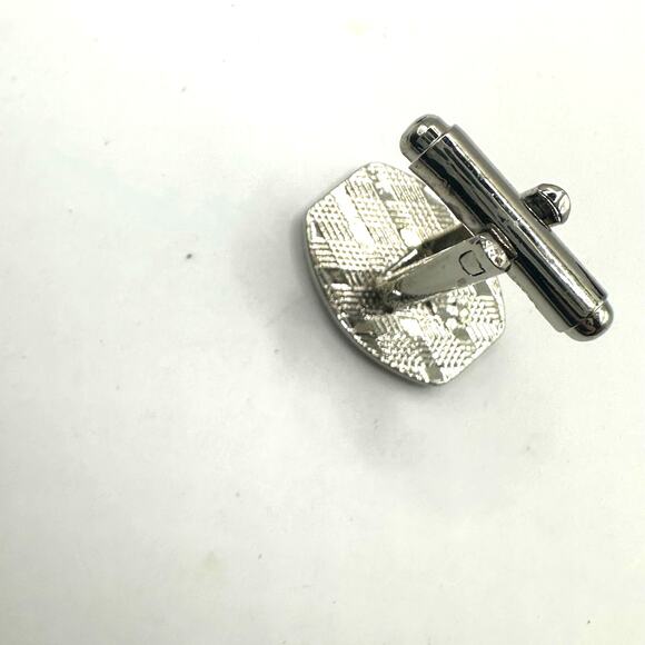 Cuff Links Silver tone Set of 2 Mens Tie Button Shirt Accessory Suit Unbranded - Picture 8 of 8